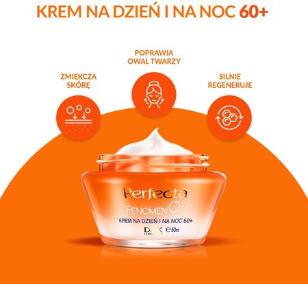 Perfecta Fenomen C Multiregeneracja, poprawa owalu Krem do twarzy 60+ na dzień i noc 50ml - zdjęcie 4