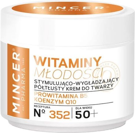 Krem Mincer Mincer Pharma Witaminy Młodości Stymulująco-Wygładzający Półtłusty 50+ na dzień i noc 50ml - zdjęcie 2