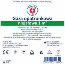 Zdjęcie Apteczka ABC Gaza opatrunkowa niejałowa 17 - nitkowa 1m2 - Lublin