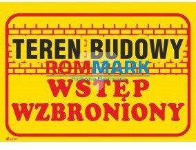 Anro Tabliczka Teren budowy wstęp wzbroniony 350x250 B16 L P Ceny i