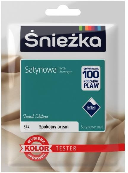 Farba Śnieżka Tester Satynowa spokojny ocean 30 ml Opinie i ceny na