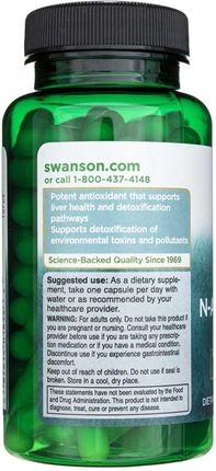 Swanson NAC N-Acetyl-Cysteine 600mg 100 kaps. - zdjęcie 4
