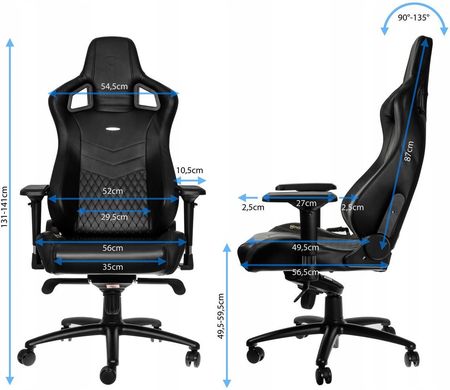 Noblechairs Epic Gaming Skórzany (Czarny) NBLRLBLA001 - zdjęcie 6