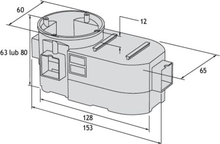 SIMET Puszka podtynkowa, łączona, do osadzania elementów elektronicznych SE2x60 (34117203) - zdjęcie 3
