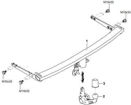 Westfalia Hak holowniczy automatycznie wypinany pionowo A40V - Audi A3 Limuzyna (09/2013 - 06/2014) - zdjęcie 4