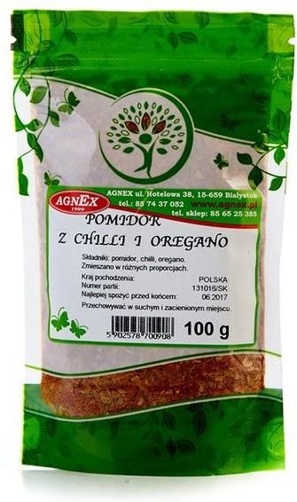 Agnex Pomidor Z Chilli I Oregano 100g Ceny I Opinie Ceneo Pl