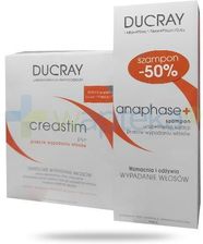 Zdjęcie Ducray Creastim płyn przeciw wypadaniu włosów 2x 30ml + Ducray Anaphase+ szampon stymulujący o kremowej konsystencji 100ml - Łęczna