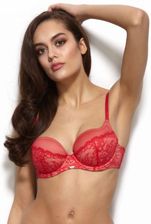 Glamour Lace Sweetheart Plunge Bra Biustonosz Red Nude Ceny I Opinie