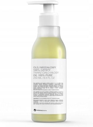 Botanicapharma Olej migdałowy 100% czysty pompka 250ml - zdjęcie 2