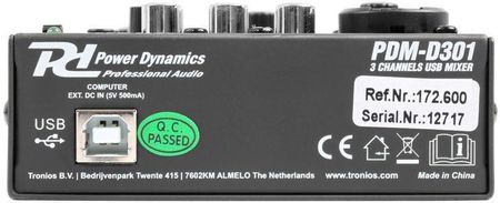 Power Dynamics Mikser 2-kanałowy USB PDM-D301 - zdjęcie 2