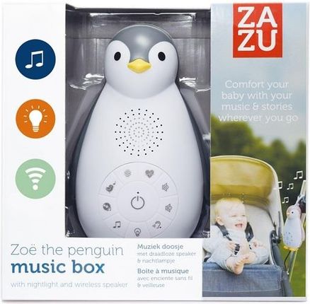 Zazu Pingwin Zoe Różowy Musicbox Z Głośnikiem Bezprzewodowym - zdjęcie 2