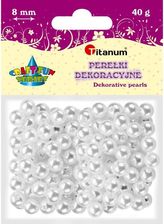 Zdjęcie Koraliki z dziurką białe perłki 8mm 40g CRAFT-FUN 8mm - Karlino