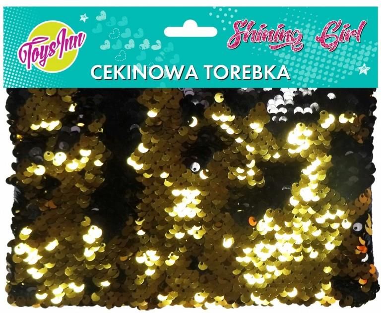 Zdjęcie stnux Torebka cekinowa złoto-czarna - Warta