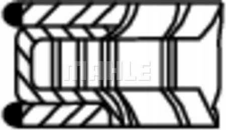 MAHLE ORIGINAL Zestaw pierscieni tłoka 681 RS 00106 0N0 - zdjęcie 2