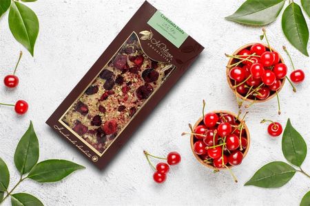 M Pelczar Chocolatier Biała Czekolada Z Pistacjami I Wiśniami 85G - zdjęcie 5