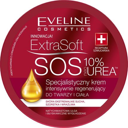 Krem Eveline Extra Soft SOS 10% Urea specjalistyczny intensywnie regenerujący na dzień 175ml - zdjęcie 3