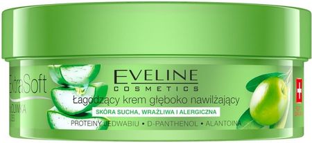 Krem Eveline Extra Soft Łagodzący głęboko nawilżający bio Oliwka i Aloes na noc 175ml - zdjęcie 2