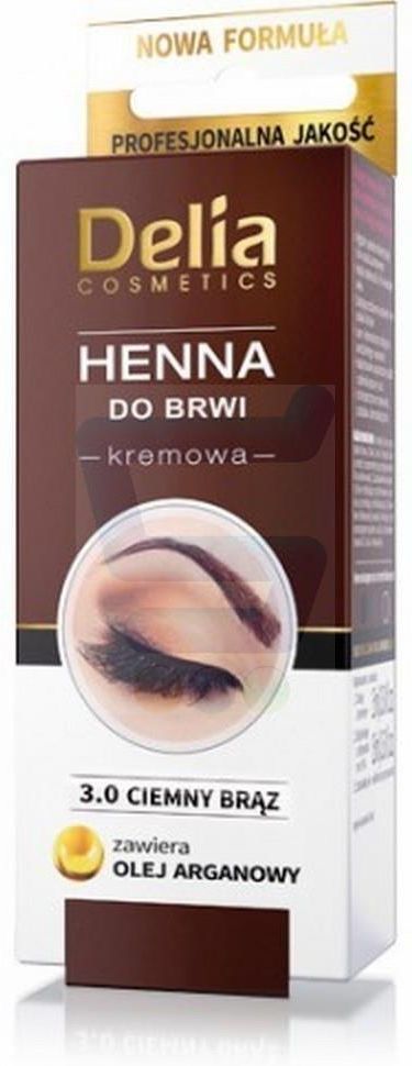 Delia Cosmetics Olej Arganowy Kremowa Henna Do Brwi Ciemny Br Z