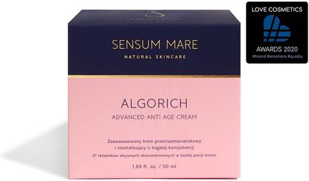 Krem Sensum Mare Algorich Advanced Anti Age Cream Zaawansowany rewitalizujący i przeciwzmarszczkowy na dzień i noc 35ml - zdjęcie 2