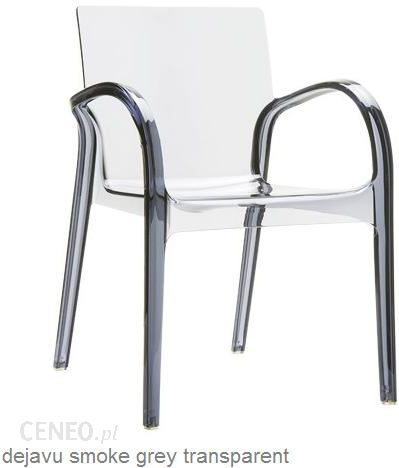 Siesta krzesło przeźroczyste DEJAVU SMOKE GREY 10006
