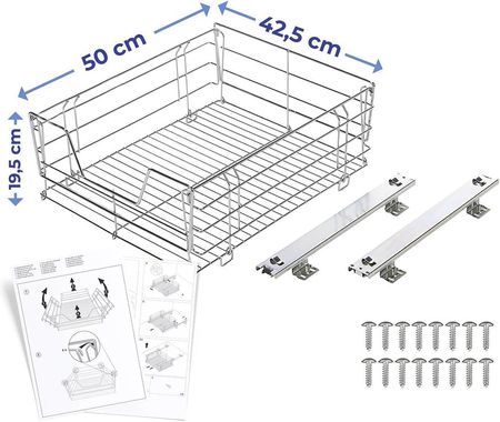Wenko Metalowy Koszyk Pod Blat Kuchenny B00K6Fpv3K - zdjęcie 3