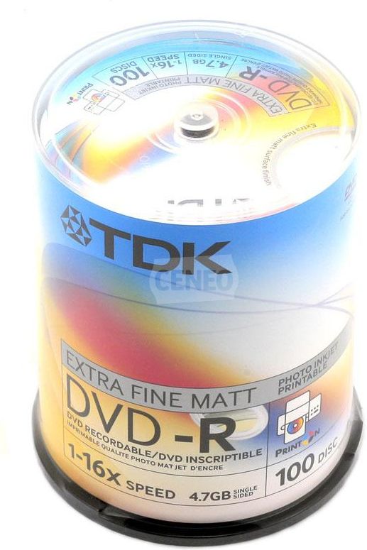 No Nik Danych Tdk Dvd R Gb X Cake Szt Do Nadruku Dvd