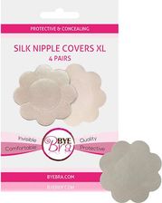 Nakładki materiałowe na sutki Bye Bra Silk Nipple Covers Nude 4 pary