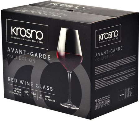 Krosno Kieliszki Do Wina Czerwonego Avant Garde 6x490Ml - zdjęcie 2