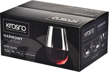 Krosno - Komplet 6 szklanek do wina Harmony 580ml - zdjęcie 4