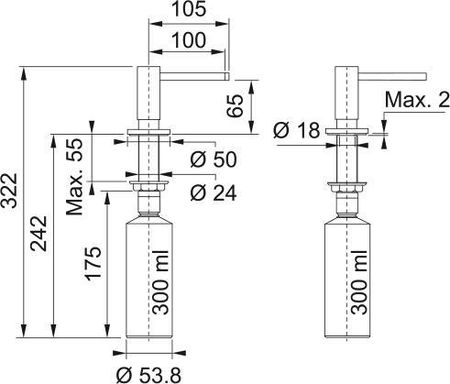 Franke Active SM Czarny Mat 119.0547.906 - zdjęcie 2