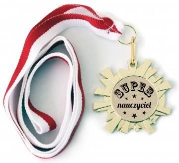 Medal słoneczko na dzień nauczyciela Super nauczyciel Gadżety z