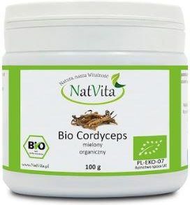 Natvita Grzyb Cordyceps Organiczny Bio Mielony Maczużnik Chiński 25g