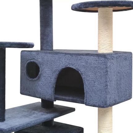 vidaXL Drapak Z Sizalowymi Słupkami 125Cm Granatowy - zdjęcie 2
