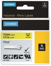 Zdjęcie Dymo Taśma Rhino Winylowa 12Mm Czarny Na Żółtym, 18432 / S0718450 - Oświęcim