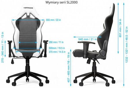 Vertagear Racing Series S-Line Sl2000 Czarny Niebieski - zdjęcie 5