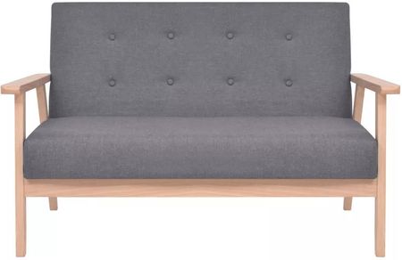 Vidaxl 2-Osobowa Sofa Materiałowa Ciemnoszara - zdjęcie 3