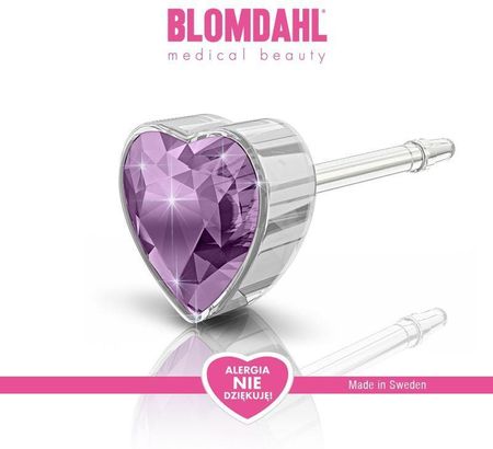 Blomdahl Heart Light Amethyst 6 Mm Sfj 7330981150702 - zdjęcie 4