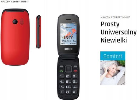Maxcom Comfort Mm817 Czerwony - zdjęcie 2