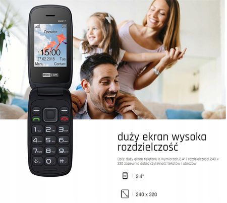 Maxcom Comfort Mm817 Czerwony - zdjęcie 3