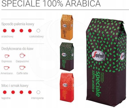 Segafredo Ziarnista Speciale 100% Arabica 1Kg - zdjęcie 3