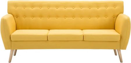 Vidaxl 3-Osobowa Sofa Tapicerowana Tkaniną 172X70X82Cm Żółta - zdjęcie 3