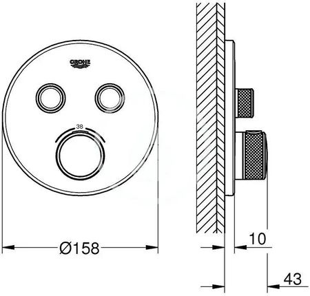 Grohe Grohtherm Smartcontrol Stal Nierdzewna 29119Dc0 - zdjęcie 2