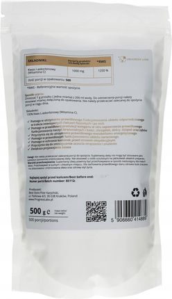 Progress Labs Witamina C Kwas L-Askorbinowy 1000mg 500g - zdjęcie 2