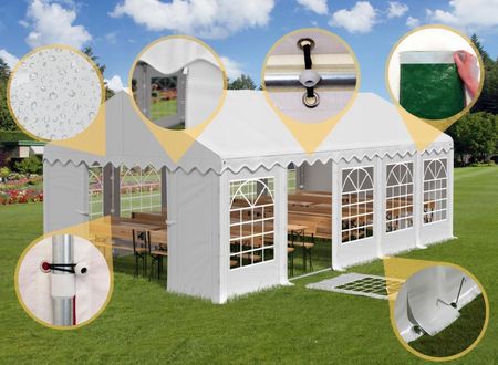Namiot Summer Pawilon Ogrodowy Pe240G/m2 3X6m Biały - zdjęcie 5