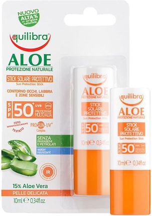 Equilibra Aloe Sztyft Przeciwsłoneczny SPF50 10ml - zdjęcie 2