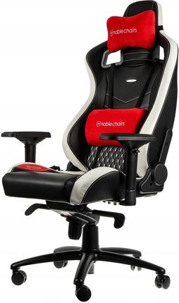 Noblechairs Epic Real Leather Czarno-Biało-Czerwony NBLRLEPC001 - zdjęcie 4