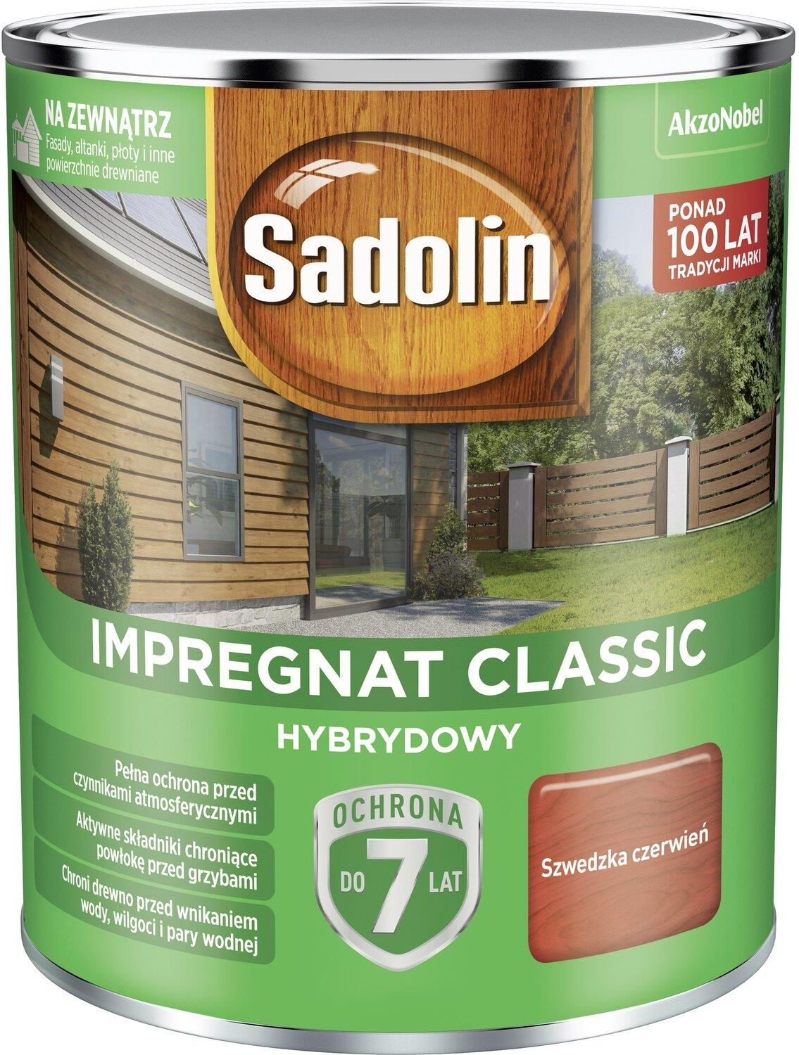 Sadolin Impregnat Do Drewna Hybrydowy Szwedzka Czerwie L Opinie