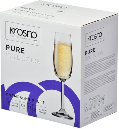 Krosno Pure Kieliszki Do Szampana 170 Ml 6 Sztuk - zdjęcie 3