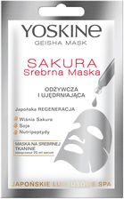 Zdjęcie Yoskine Geisha Mask Maska na srebrnej tkaninie Sakura 20ml - Srebrna - Tarnobrzeg