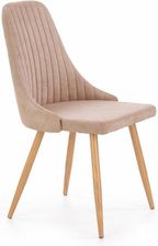 Abra Krzesła w tkaninie z przeszyciami K-285 beżowe - brązowy - zdjęcie 1